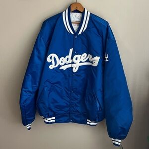Los Angeles Dodgers Diamond Starter jacket vintage MLB royal blue satin 4XL NWT